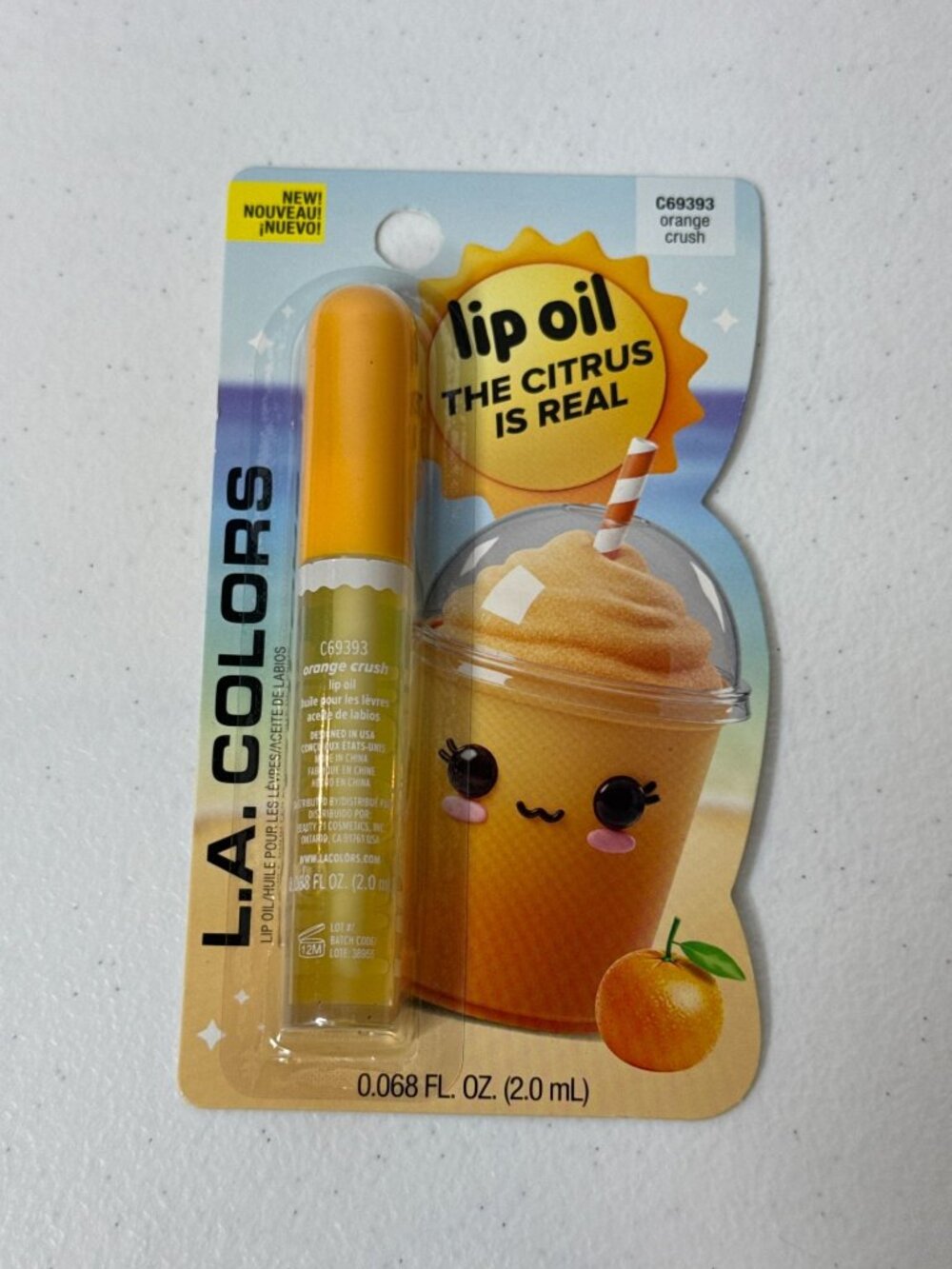 L.A. Colors Orange Crush Citrus Scented Lip Oil New